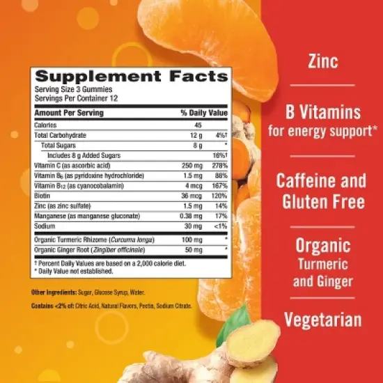 Emergen-C Turmeric & Ginger Gummy - 36ct image {5}