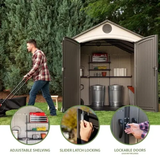 Lifetime 8 ft. x 12.5 ft. Outdoor Storage Shed - 6402 image {3}