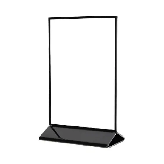 Deflecto&reg; Double-Sided Sign Holder with Black Frame and Base image {6}