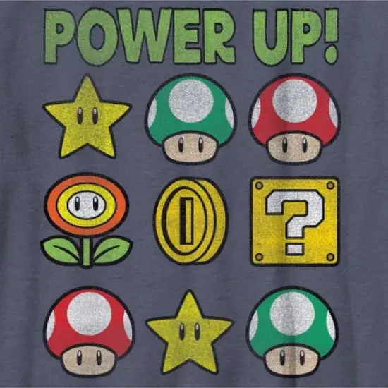Boy's Nintendo Super Mario Power Up Bingo T-Shirt image {1}
