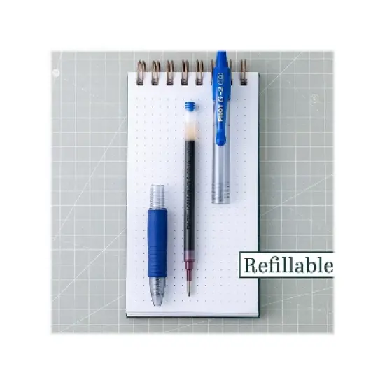 Pilot G2 Retractable Gel Pen Bold Point 1.0mm Blue Ink 5/Pack (G21C5BLU) image {2}