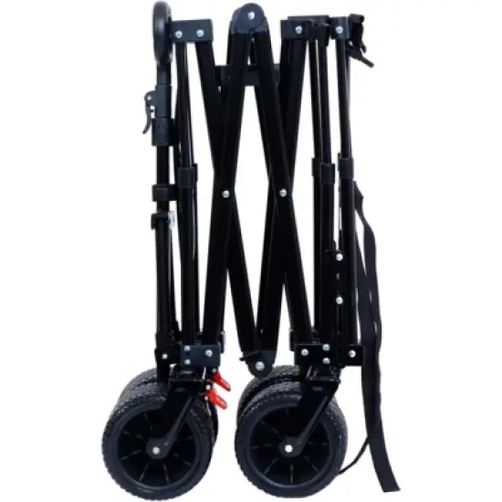 RISOKEYS Collapsible Utility Wagon,with 30% Expandable Tailgate,All-Terrain Beach Wheels,Adjustable Handle for Beach,Camping, Gardening,Outdoor image {8}