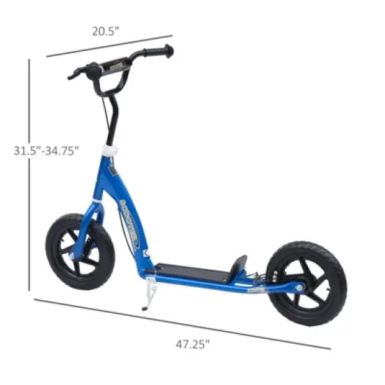 DSVIMOY Balance Bike for Kids 5-12 Years Old, Kids Bike with Adjustable Height Handlebar, Easy to Carry, Blue, 31.7"*13.7"*34.6" image {2}