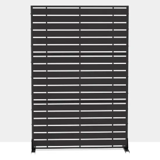PexFix 72 in. H x 47 in. W Black Outdoor Metal Privacy Screen image {6}