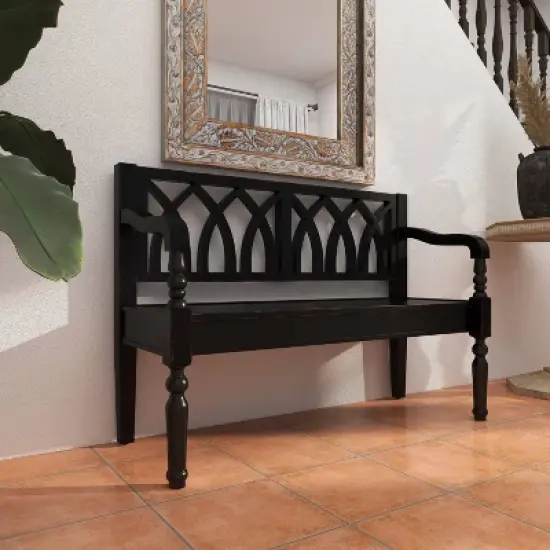 Farmhouse Wood Sitting Bench - Olivia & May image {10}