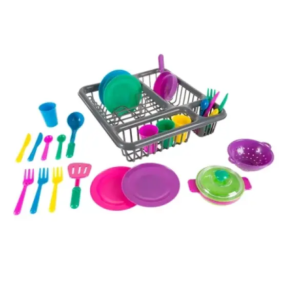 Toy Time 27-pc Kids' Play Dish Set With Dish Drainer image {2}