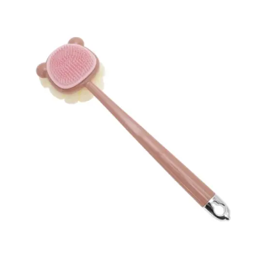 Unique Bargains Cartoon Long Handle Double-sided Bath Brush 1 Pc image {6}