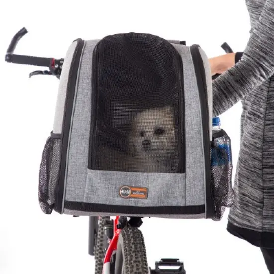 K&H Pet Products Travel Bike Backpack for Pets Gray 9.5 X 14 X 15.75 Inches image {4}
