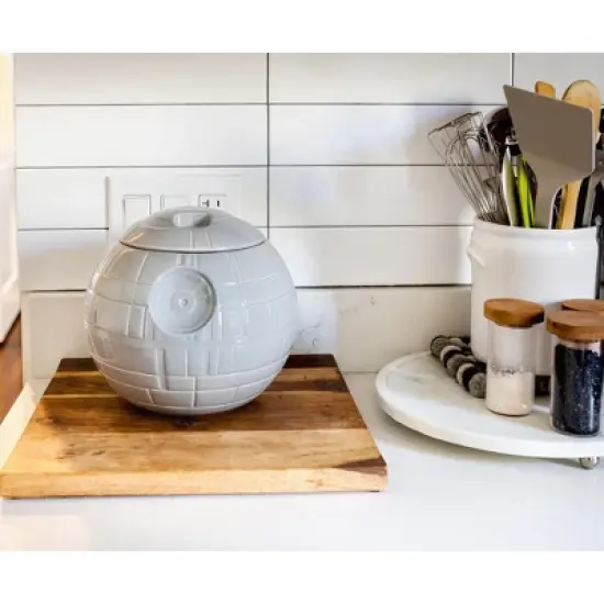 Ukonic Star Wars Death Star Ceramic Cookie Jar Container | 9.75 Inches Tall image {3}