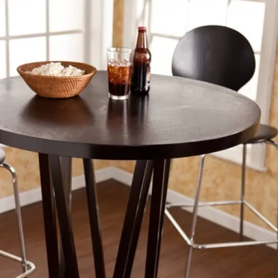 Devon Bistro Bar Height Table Wood/Coffee - Aiden Lane image {2}