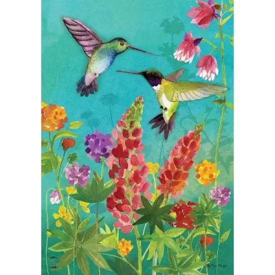 Briarwood Lane Garden Flag 18x12.5 For Outdoor Hummingbird Greeting Spring Garden Flag Flag For Spring Garden Flag Flags For Outside image {2}