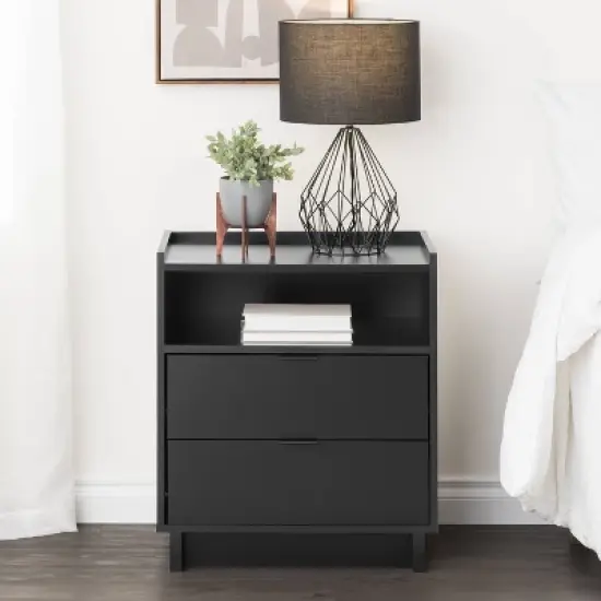 Prepac 23.75" Wide Simply Modern 2 Drawer Nightstand image {2}