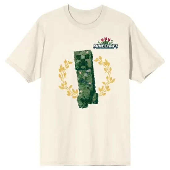 Minecraft Floral Creeper Ladies Natural Ground T-shirt image {4}