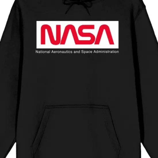 NASA Classic Logo Men's Black Graphic Hoodie image {1}