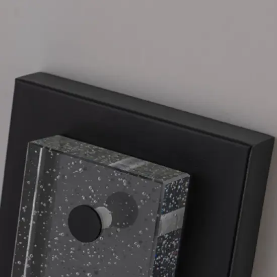 LLHZSY 31 1/2" Modern Outdoor Wall Light Fixtures Black LED Sconce Light with Bubble Crystal for House Porch Yard Patio image {7}