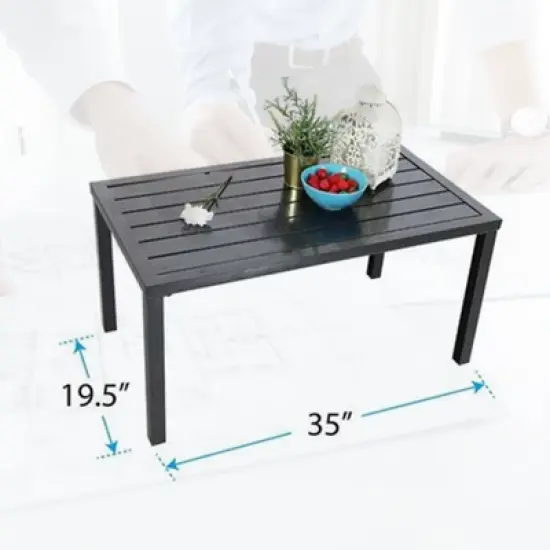 4pc Patio Corner Conversation Set - Blue - Captiva Designs image {8}