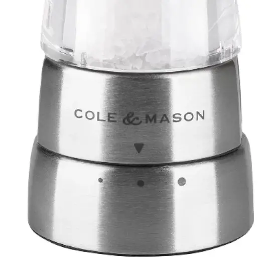 Cole & Mason 7" Stainless Steel Salt and Pepper Mill Gift Set: Pepper Grinder, Lifetime Warranty, 2-Piece Set image {4}
