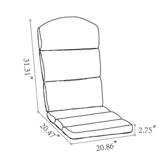 Aoodor Adirondack Chair Cushion Set Of 2 image {3}