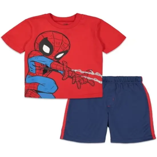 Marvel Avengers Spider-Man Hulk Graphic T-Shirt and Bike Shorts Outfit Set Toddler to Big Kid image {9}