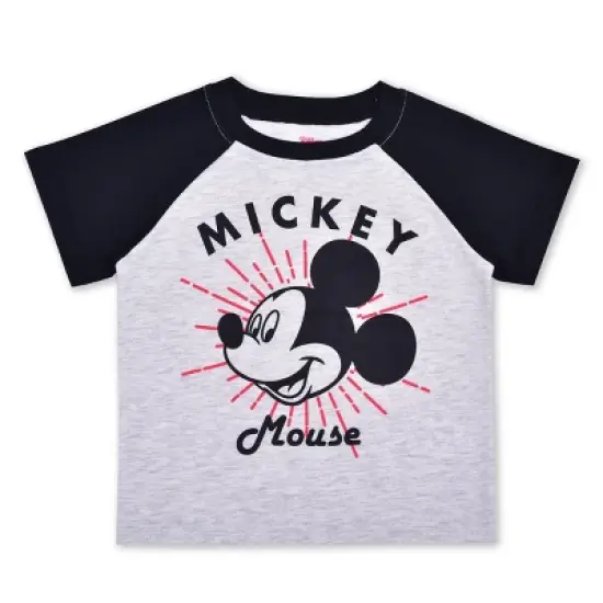 Disney Boy's 3-Pack Mickey Mouse Graphic Zip Up Jacket, Graphic Raglan Tee and Jogger Pant Set for toddler image {3}