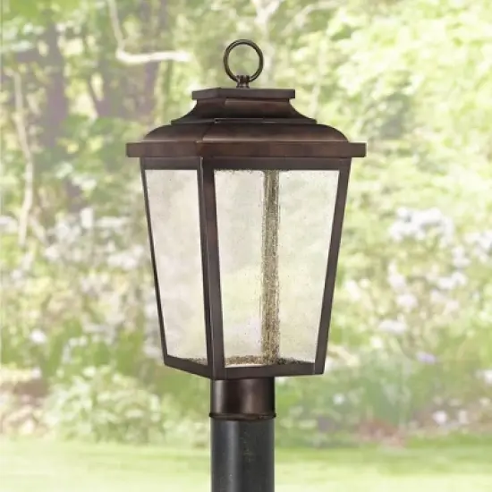 Minka Lavery Rustic Outdoor Post Light Fixture Chelsea Bronze LED 18" Frosted Glass for Exterior Barn Deck House Porch Yard Patio image {1}