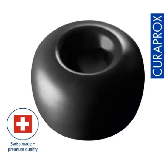 Curaprox Toothbrush Holder Black, Hygienic Upright Stand for Clean and Organized Storage image {4}