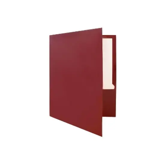 JAM Paper Glossy 2-Pocket Presentation Folder Red 50/Box V0312403C image {3}