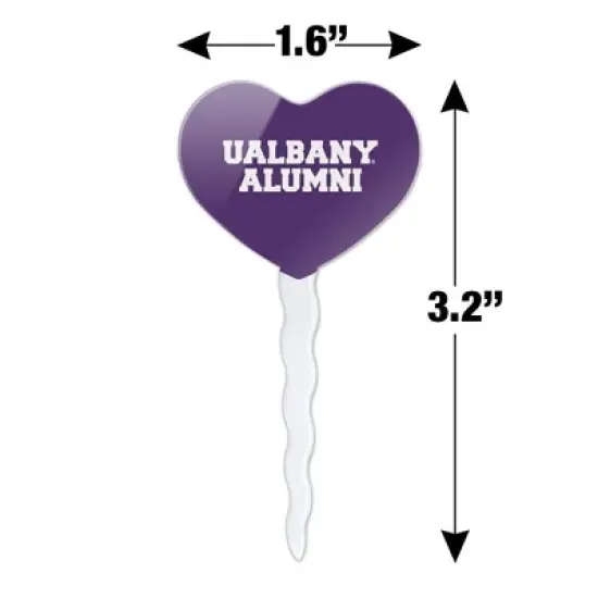 University at Albany Alumni Heart Love Cupcake Picks Toppers Decoration Set of 6 image {5}