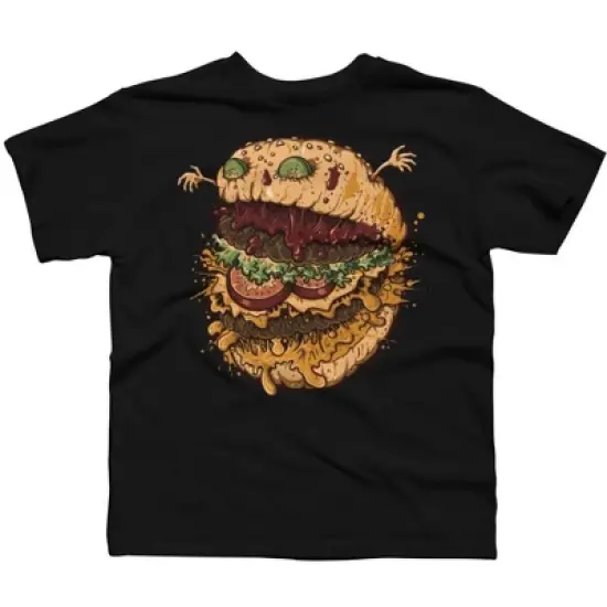 Boy's Design By Humans Monster Burger By LetterQ T-Shirt image {5}