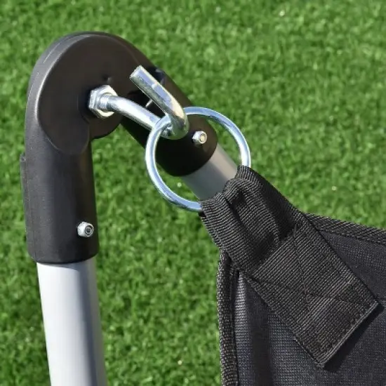 Costway Black Portable Folding Hammock Lounge Camping Bed Steel Frame Stand W/Carry Bag image {8}