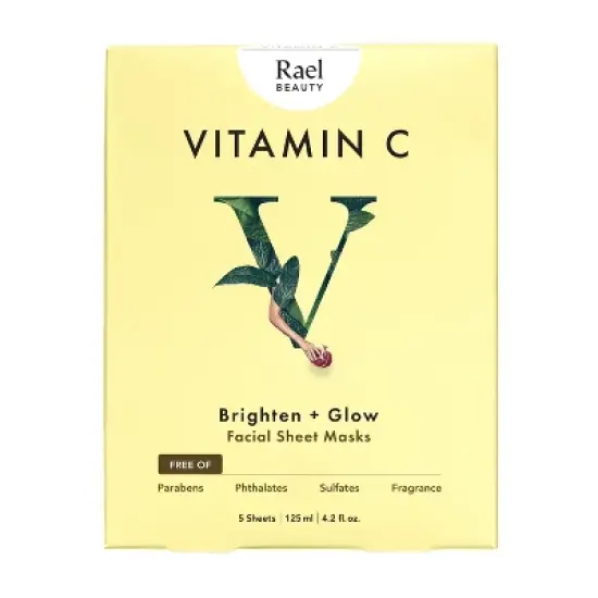 Rael Beauty Vitamin C Facial Sheet Mask - 5ct/4.2oz image {8}