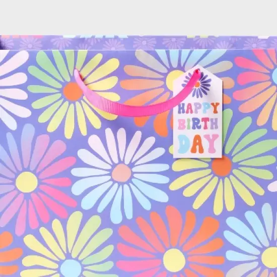 Daisies Gift Bag - Spritz&trade;: Medium Floral Gift Bag for All Occasions, Multi-Colored, 10"x12.75"x5" image {2}