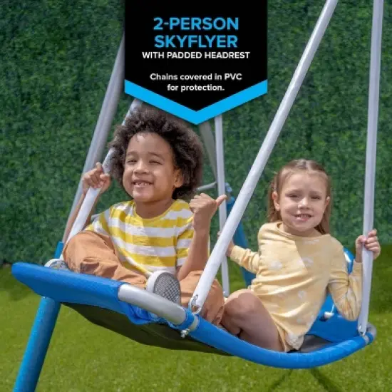 Sportspower Super Surfer Metal with 6' Slide Skyflyer Surfboard Standing Swing Set image {5}