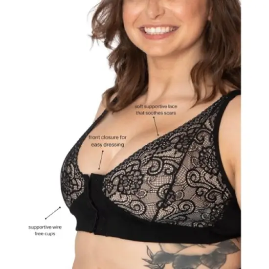 AnaOno Women's JamieLee Lace Front Closure Mastectomy Bralette image {5}