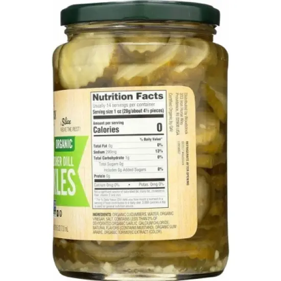 Woodstock Foods Organic Kosher Baby Dill Pickles - Case of 6/24 oz image {4}