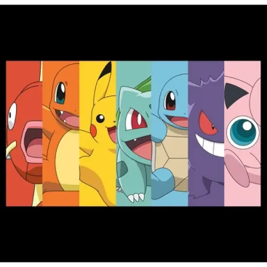 Boy's Pokemon Character Box-up Rainbow T-Shirt image {1}