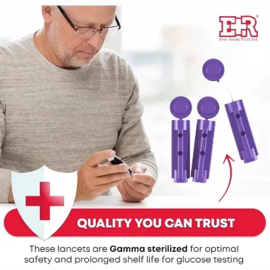 Sterile Twist-Cap Lancets 30G Purple image {1}