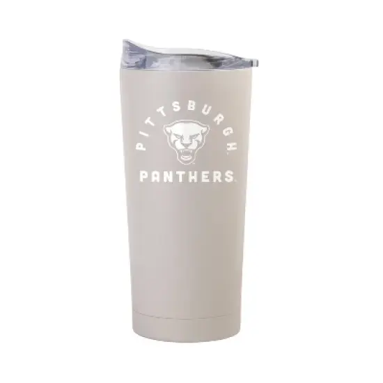 NCAA Pitt Panthers Sand Powder Coat Tumbler - 20oz: Insulated Stainless Steel Drinkware image {2}