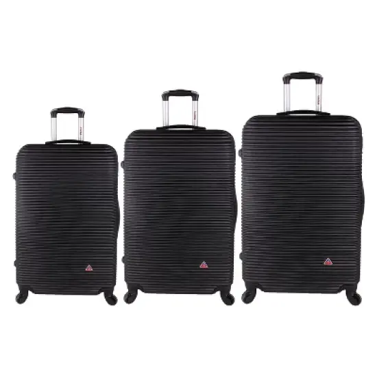 InUSA Royal 3pc Lightweight Hardside Checked Spinner Luggage Set image {6}