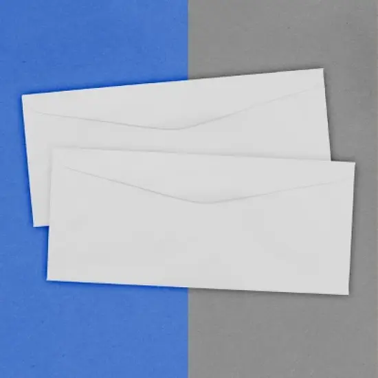 JAM Paper 50pk 3 7/8"x8 7/8" #9 Commercial Envelopes - White: Wet and Seal, Gummed Flap, Mailing, Stationery, Paper image {3}