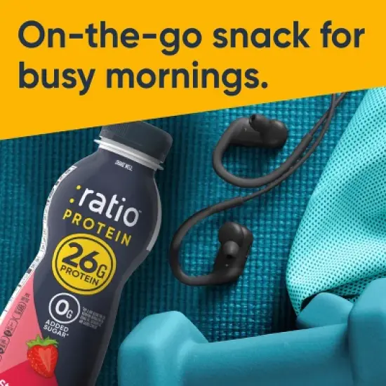 :ratio Protein Yogurt Beverage Strawberry - 26g Protein 10.8oz image {3}