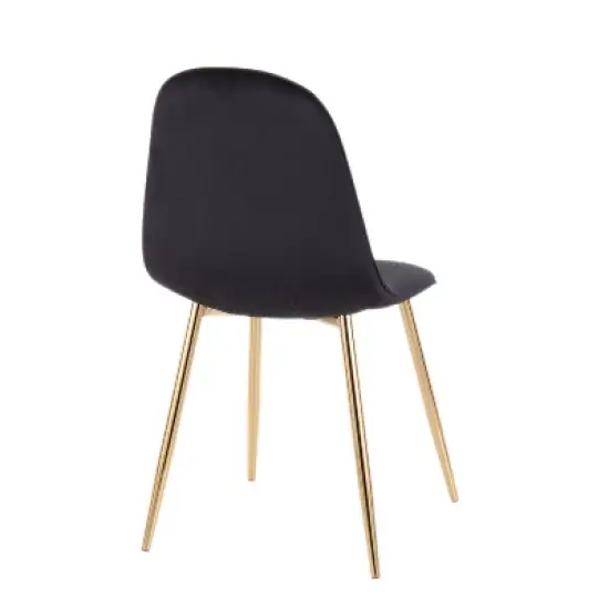 Set of 2 Pebble Contemporary Dining Chairs Gold/Black - LumiSource image {3}