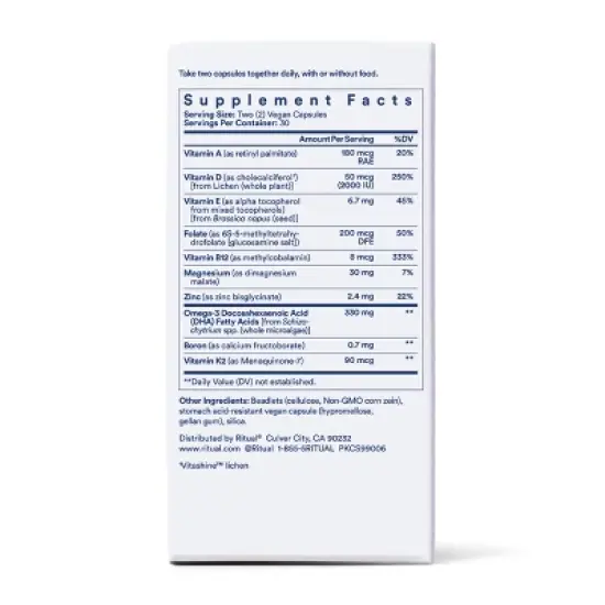 Ritual Essential Multivitamin for Men 18+ with Vegan Capsule - Mint - 60ct image {5}