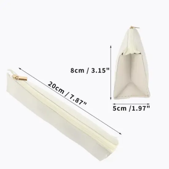 Unique Bargains Faux Leather Zipper Pencil Case image {5}