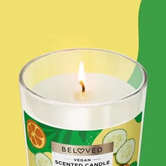 Beloved Mandarin & Cucumber Water 1-Wick Candle - 7oz image {2}