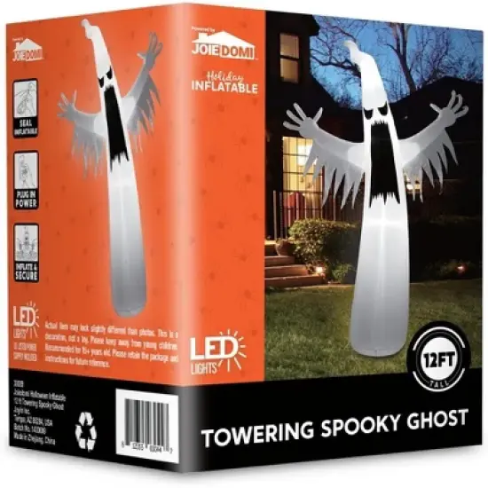 Joyfy 12 FT Halloween Inflatable Outdoor Decoration, Towering Terrible Ghost Inflatable with Built-in LED for Halloween Party Yard Outdoor Decoration image {7}