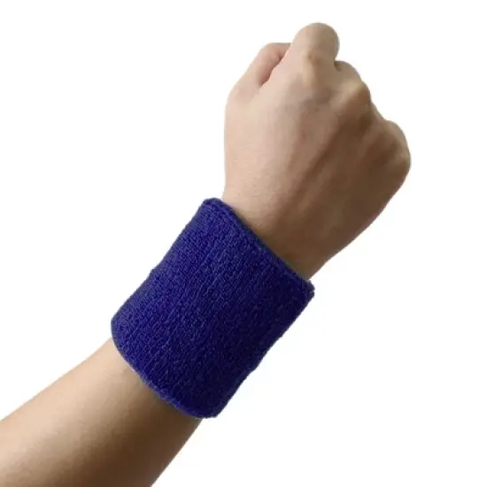 Unique Bargains Cotton Towel Sport Wrist Protector Sweat Absorbent Elastic Comfort Wristband image {1}