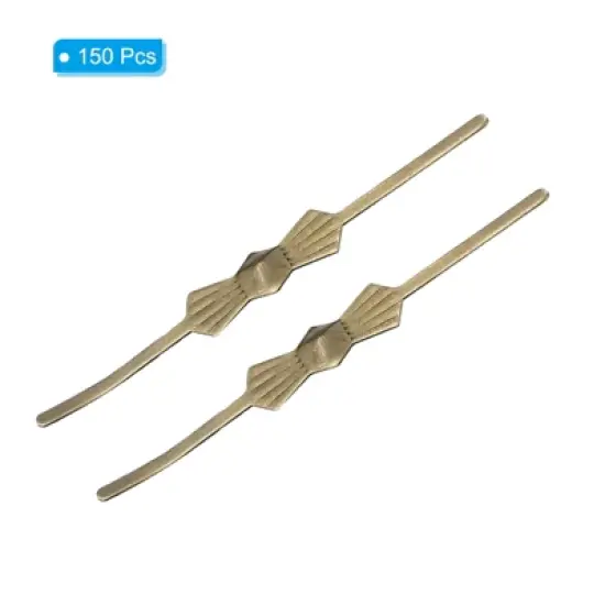 Unique Bargains Bowtie Copper Clip for Fastening Chandelier Crystal Lamp 150 Pcs image {2}