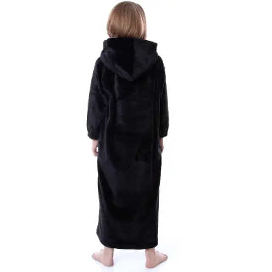 Harry Potter Hogwarts Costume Kids Wearable Blanket Pullover Robe Black image {3}