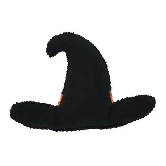 C&F Home 12" x 8" Witch Hat Shaped Halloween Hooked Throw Pillow image {1}